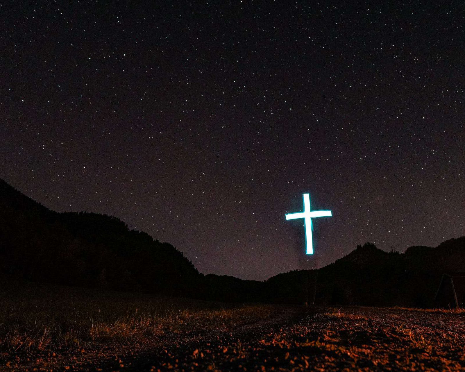 lighted cross decor