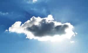 white clouds covering the sun