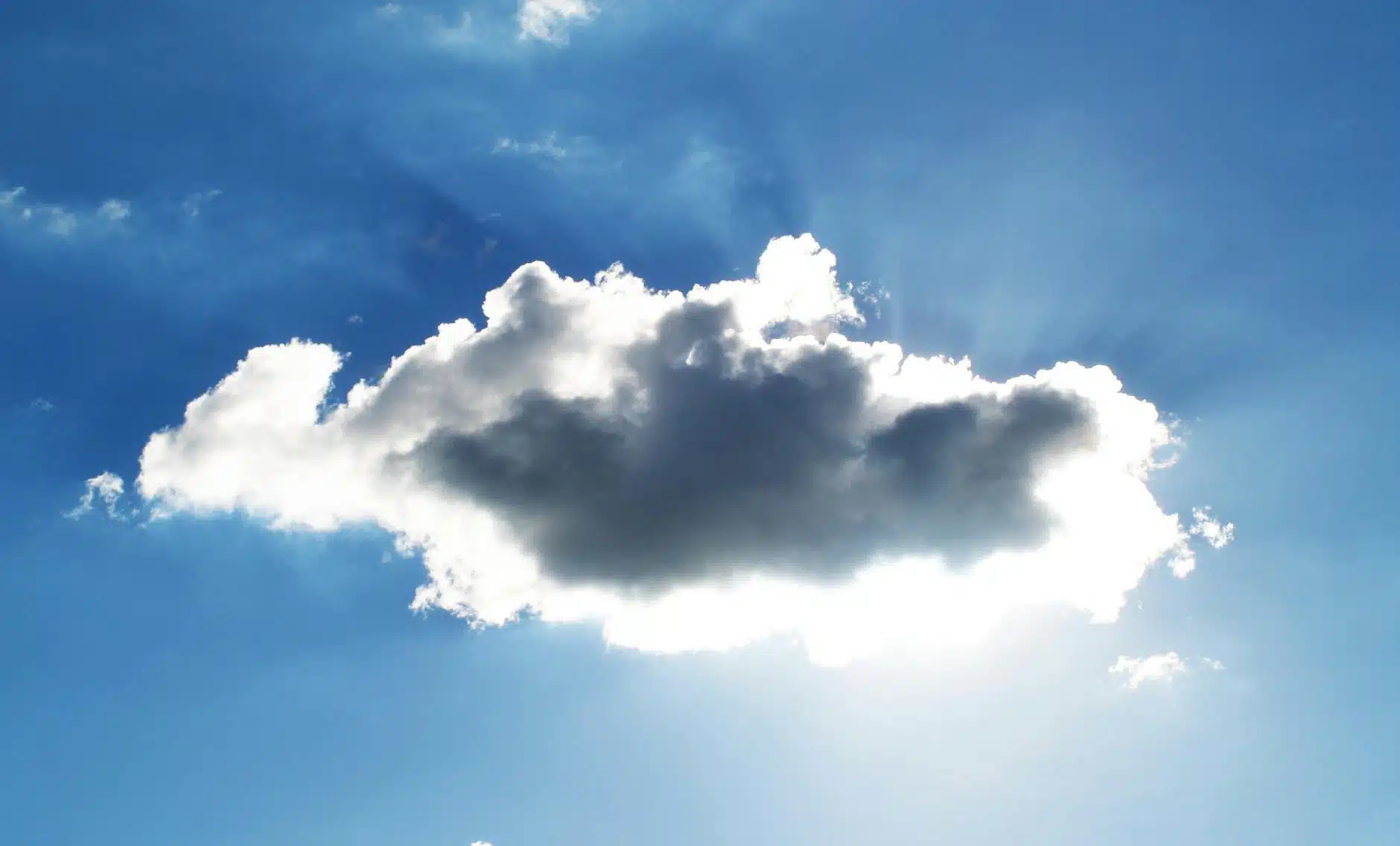 white clouds covering the sun