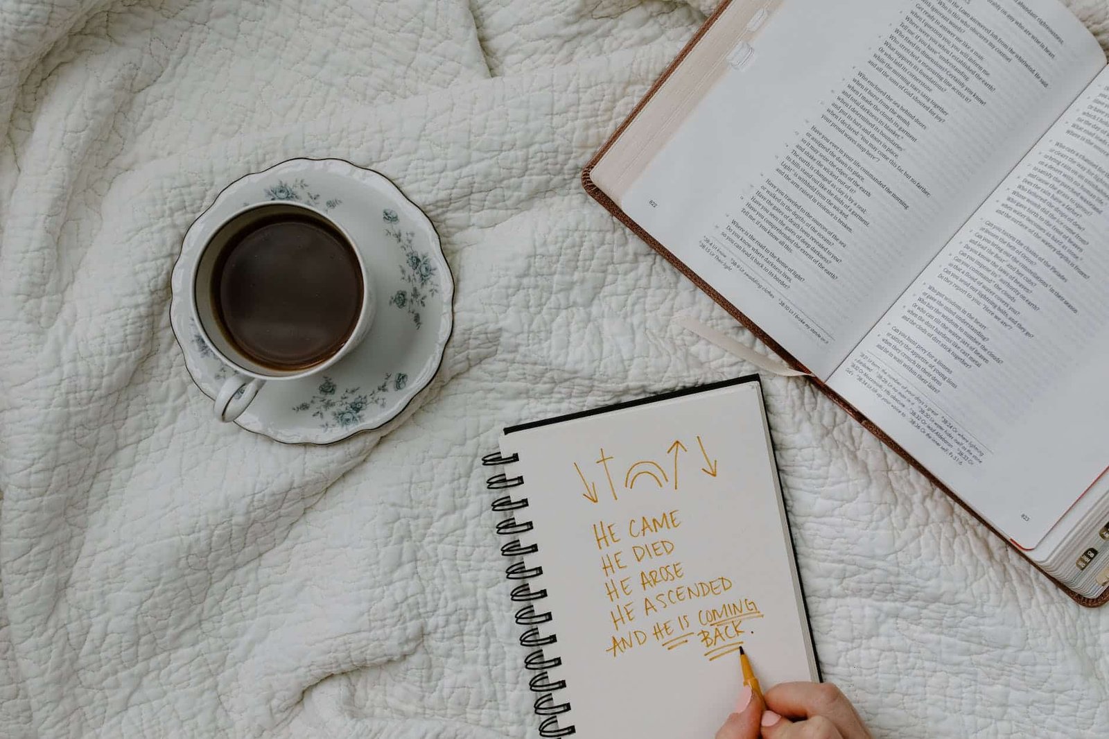 girl reading bible: peace is found in scripture