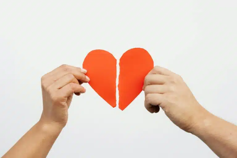 holding a broken heart