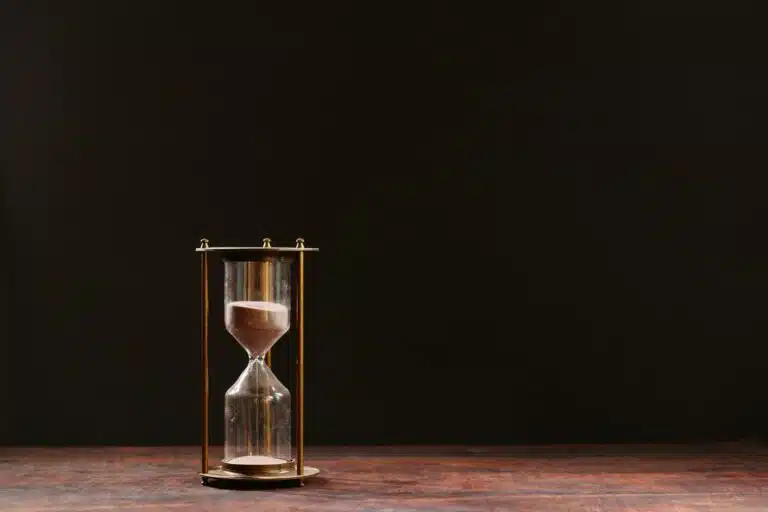 macro shot of an hourglass