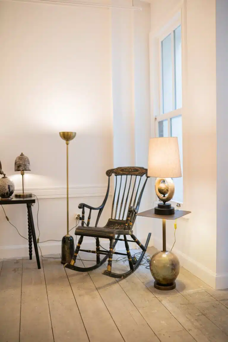 old fashioned rocking chair in room