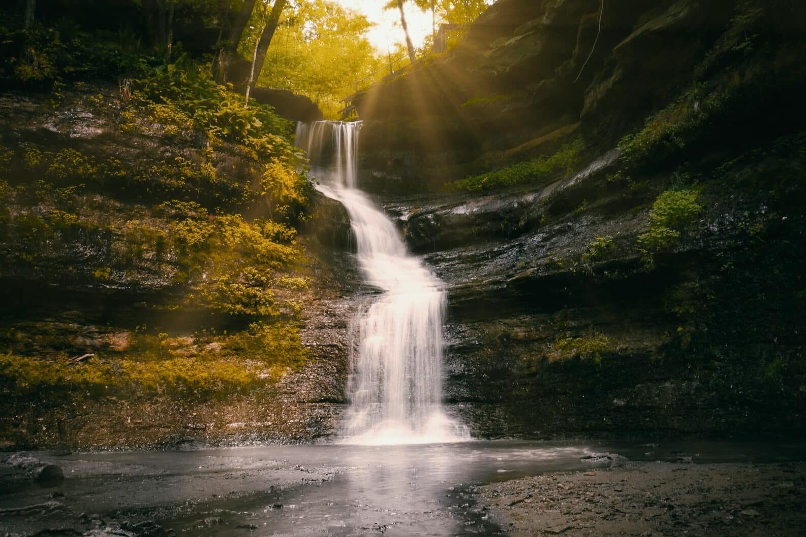 time lapse photography of waterfall